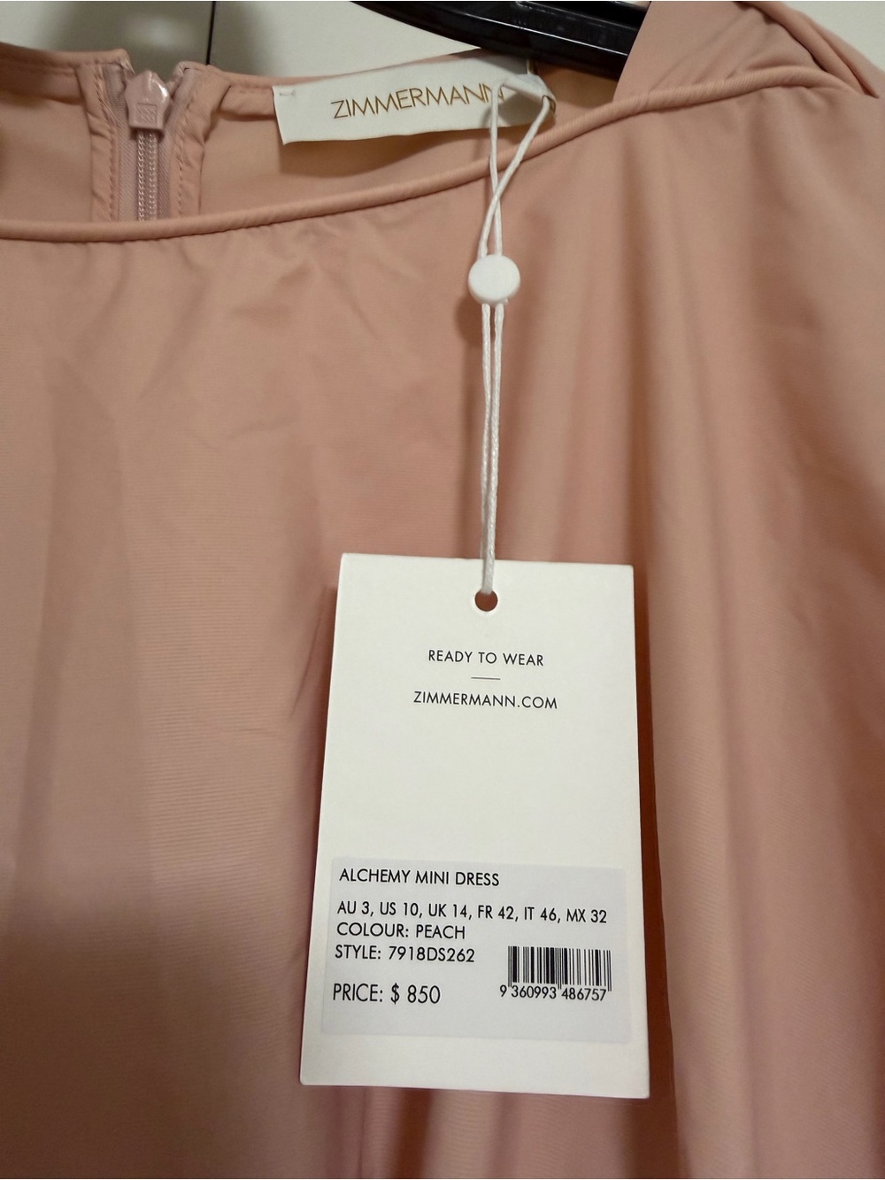 Zimmermann Mini Dress - NWT - AU 3/US10 - Picture 6 of 7